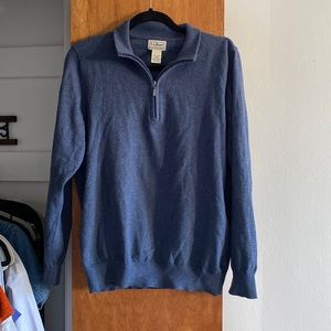 L.L. Bean Cashmere Blend Quarter Zip Sweater